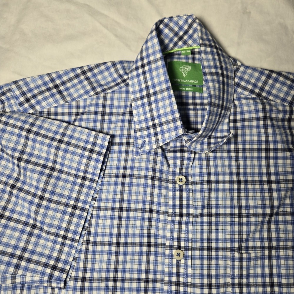 Forsyth of Canada Shirt Non Iron Button Up Short Sleeve Medium‎